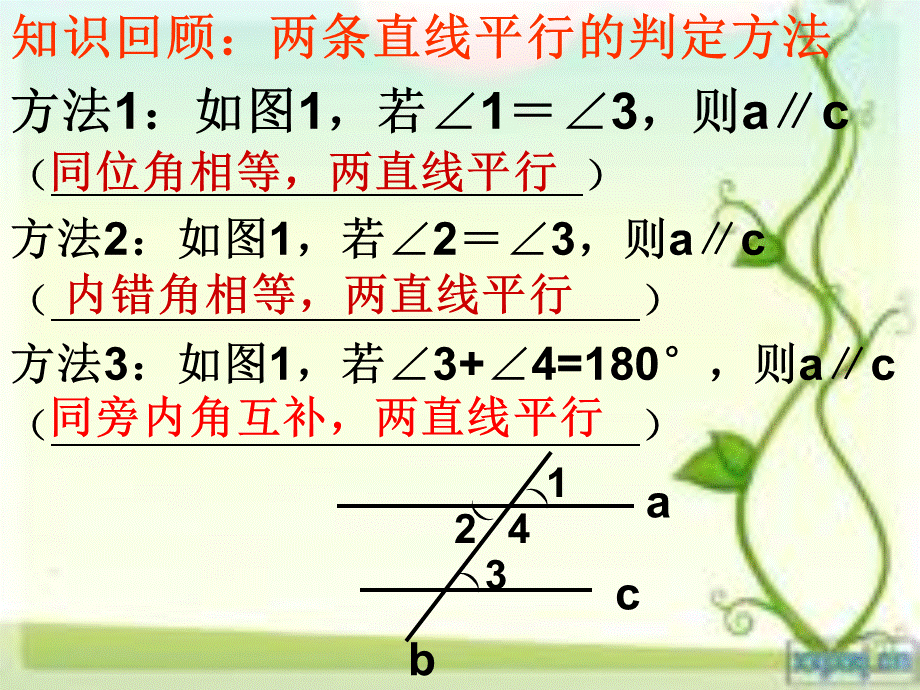 522平行线的判定练习课课件.ppt_第2页