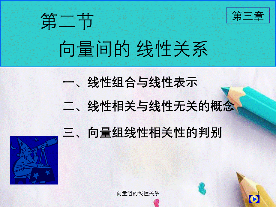 向量组的线性关系.ppt_第1页