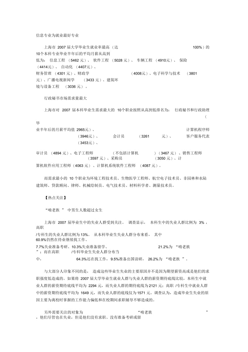 上海大学生就业报告本科平均月薪元(图).docx_第2页