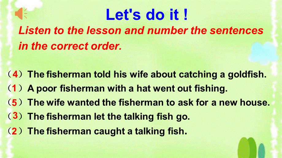 冀教版九年级英语Unit 6 Lesson 33《The Fisherman and the Goldfish Ⅰ》课件(共15张PPT).ppt_第3页