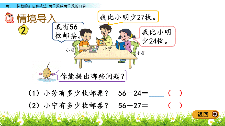 二年级下册数学-课件6.2 两位数减两位数的口算 苏教版（2014秋）(共12张PPT).pptx_第2页