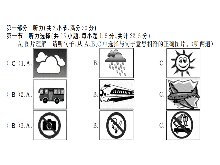 2018年秋九年级人教版英语（遵义）习题课件：unit 7 文化水平测试卷 (共23张PPT).ppt_第1页