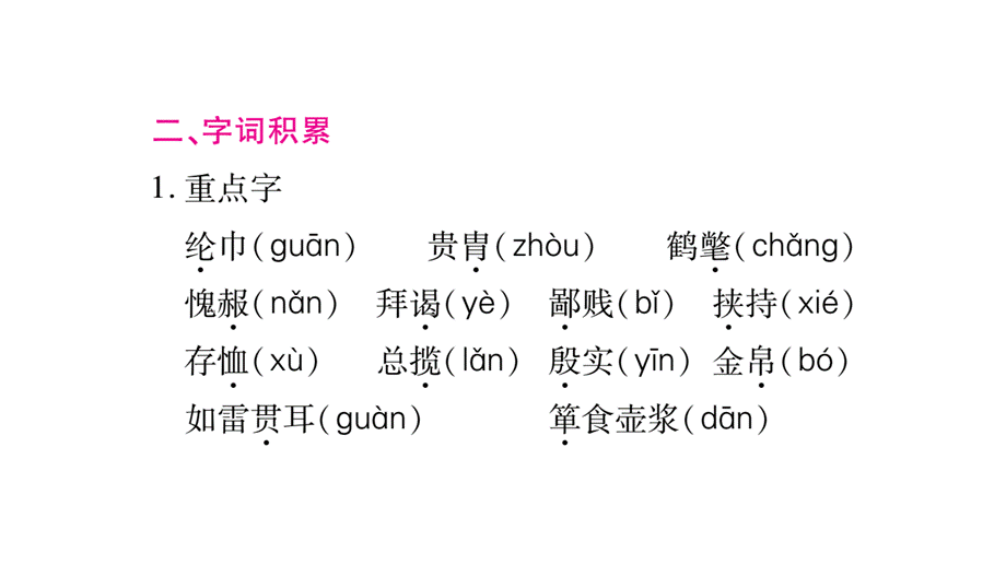 语文九年级上学期同步练习课件：23.三顾茅庐 .ppt_第3页