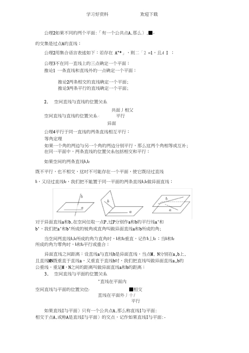 立体几何知识梳理.docx_第2页