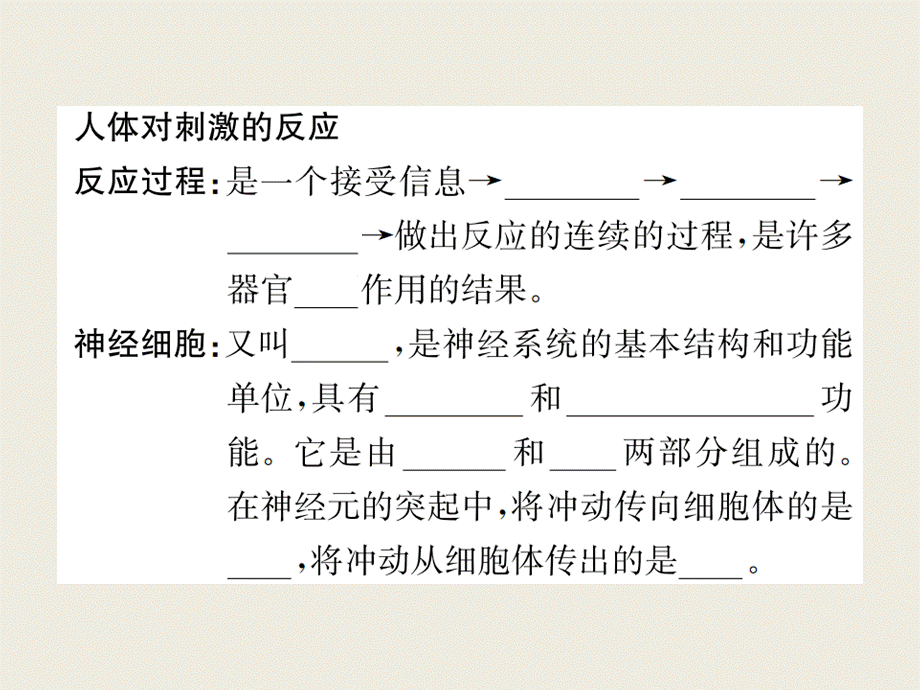 浙教版八年级上册科学习题课件：第3章第3节 第1课时 对刺激的反应 信息的接受、传导和处理.ppt_第2页