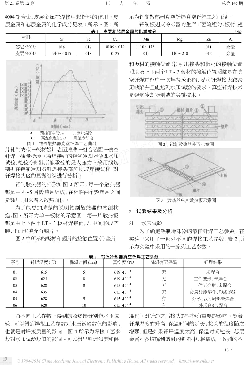 铝制散热器真空钎焊性能及微观组织研究.docx_第2页