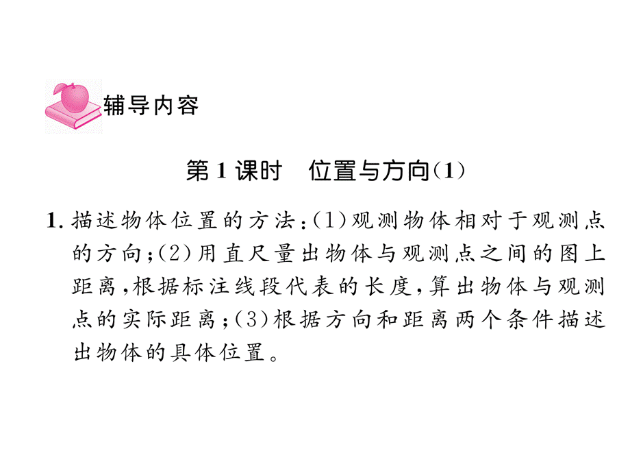 六年级上册数学习题课件－家长辅导－2、位置与方向（二)∣人教新课标（2018秋） (共8张PPT).ppt_第2页