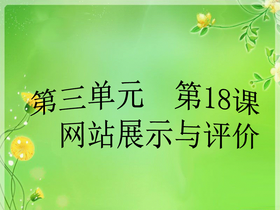 浙教版信息技术八上第18课《网站展示与评价》课件.ppt_第1页