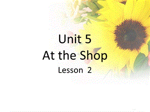 五年级下册英语课件-Unit 5 At the Shop Lesson 2 -1∣重大版 .ppt