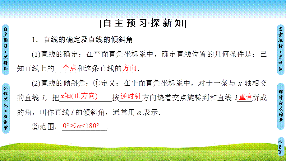 18-19 第2章 §1 1.1　直线的倾斜角和斜率.ppt_第3页