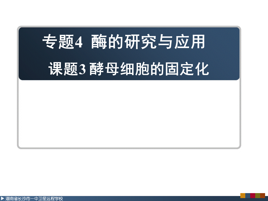 高三生物专题4课题3酵母细胞的固定化课件.ppt_第1页