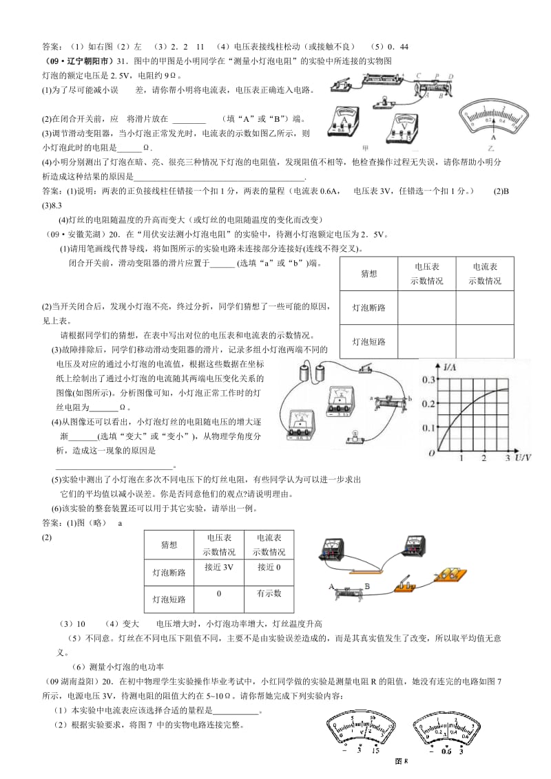 伏安法测电阻习题及答案(1).doc_第3页