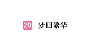 人教版八年级上册语文习题讲评课件：20 梦回繁华 .pptx