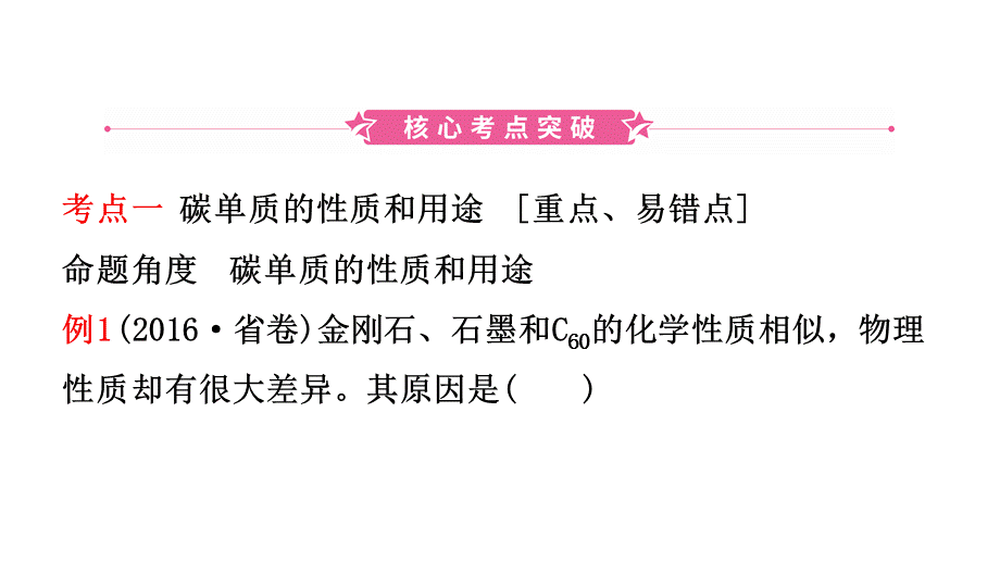 2019年人教版化学总复习课件：第六单元 碳和碳的氧化物(共34张PPT).ppt_第2页