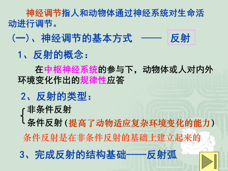 人教版教学教案云南省弥勒县庆来中学2011-2012学年生物必修3 通过神经系统的调节3.ppt_第2页