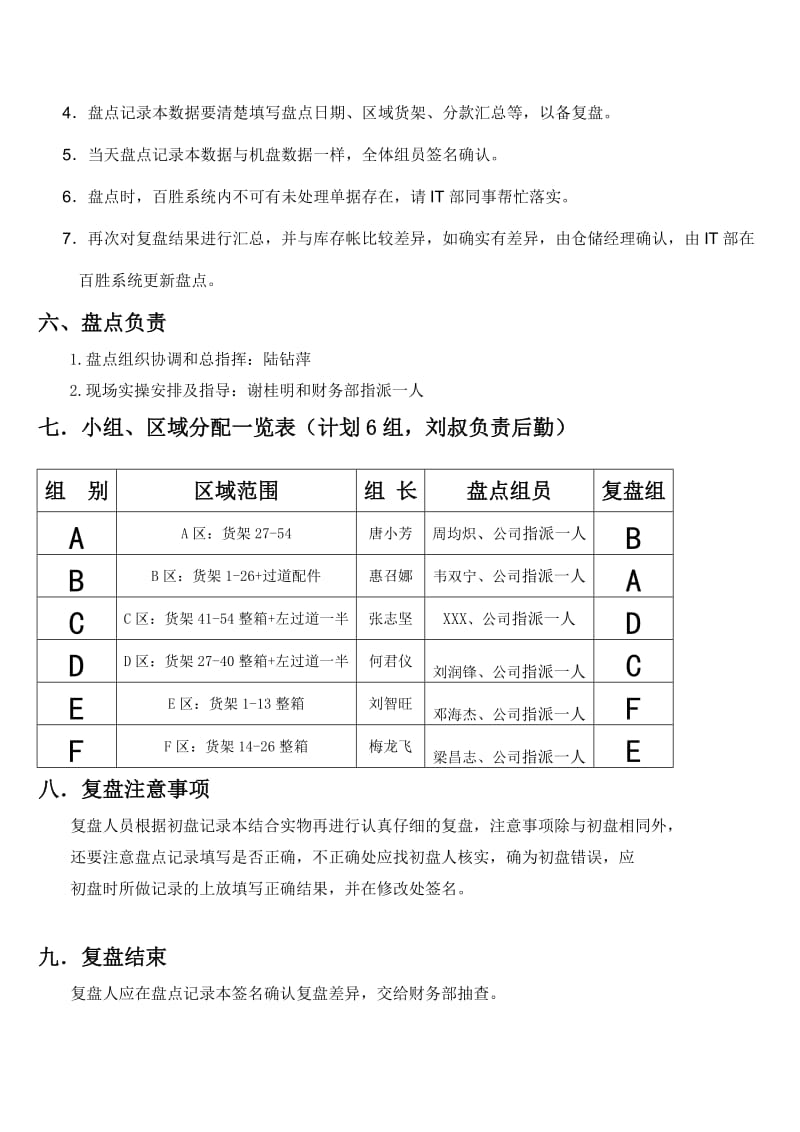 仓储部年中盘点计划仓库货品年中盘点时间与工作安排.doc_第2页