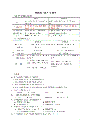 2.1物质的分类 电解质与非电解质.doc