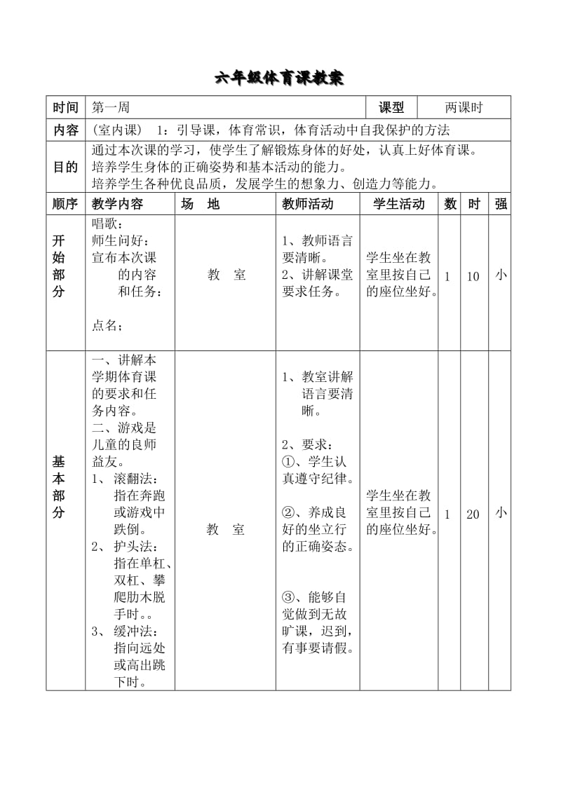 小学六年级体育课教案共36页[1].doc_第1页