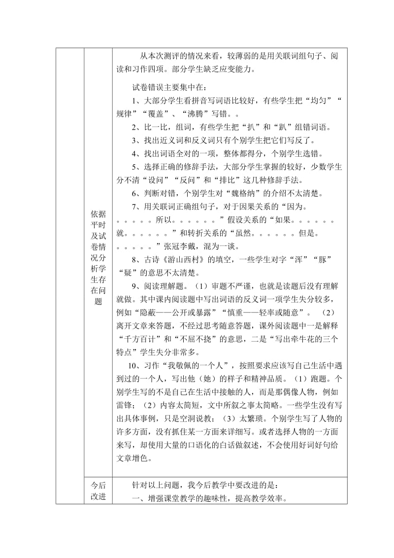 四（2）班上期中语文教学质量分析表.doc_第2页