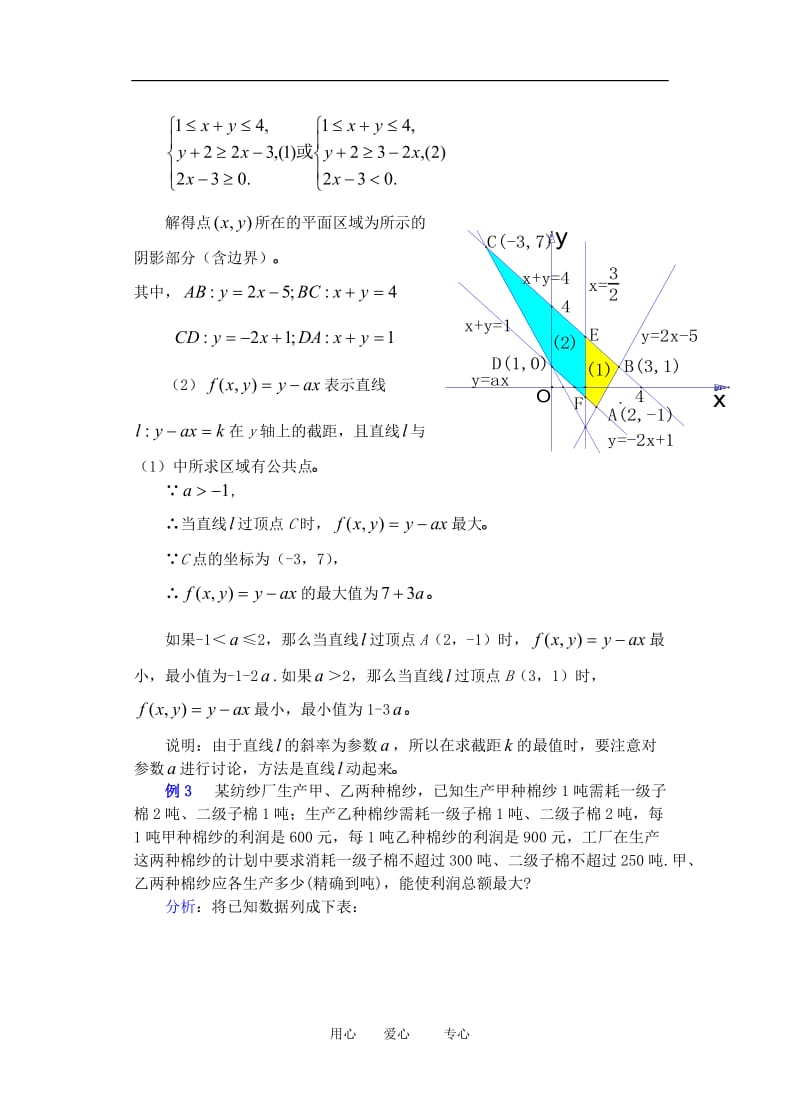 高二数学下册 7 线性规划的实际应用教案人教版.doc_第3页