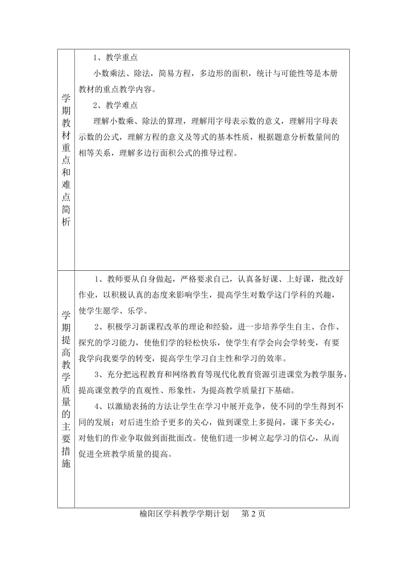 榆阳区学科教学学期计划马延林.doc_第2页