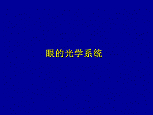 眼的光学系统.ppt