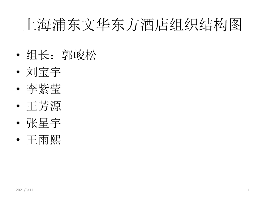 酒店组织结构图.pptx_第1页