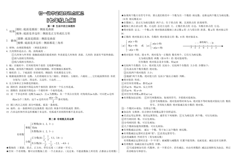 北师大版初一数学知识点总结.doc_第1页