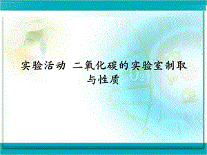 6-4实验活动2《二氧化碳的实验室制取与性质》.ppt