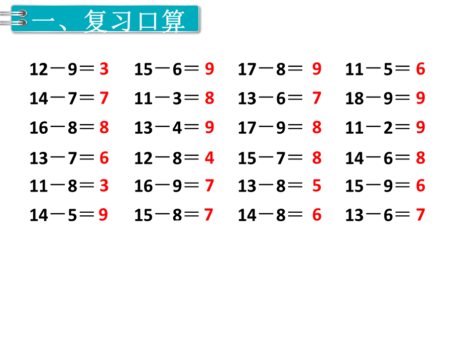 人教版一年级数学下册第二单元整理和复习及练习六.ppt_第2页