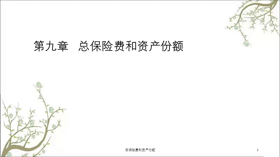 总保险费和资产份额课件.ppt_第1页