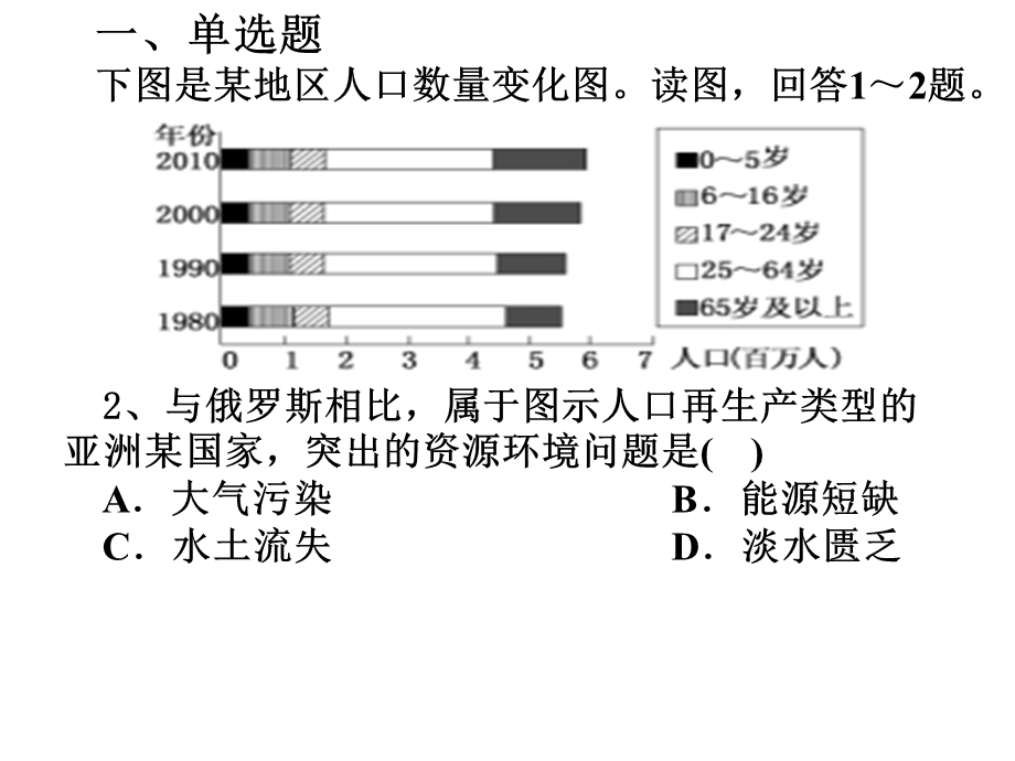 地理必修2人口和城市化练习.ppt_第3页