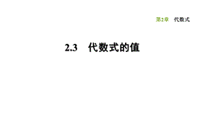 2.3 代数式的值-2020秋湘教版七年级数学上册点拨训练习题课件(共28张PPT).ppt