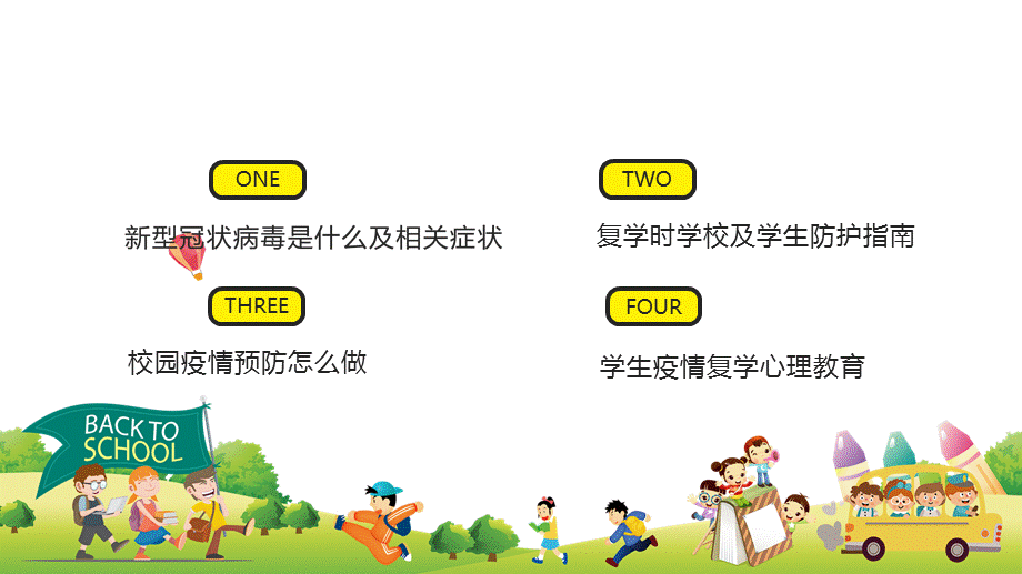 卡通复课复学开学防控疫情主题班会教育专题授课定制PPT.pptx_第2页