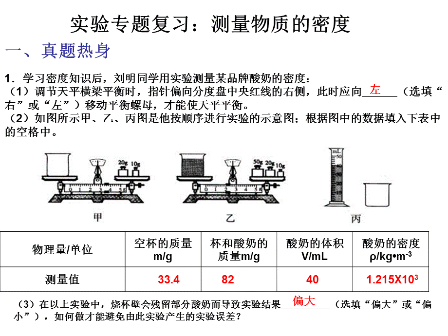 测量物质密度实验.ppt_第1页