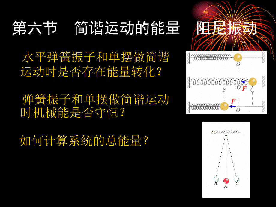 96~97简谐运动的能量阻尼振动受迫振动共振.ppt_第1页