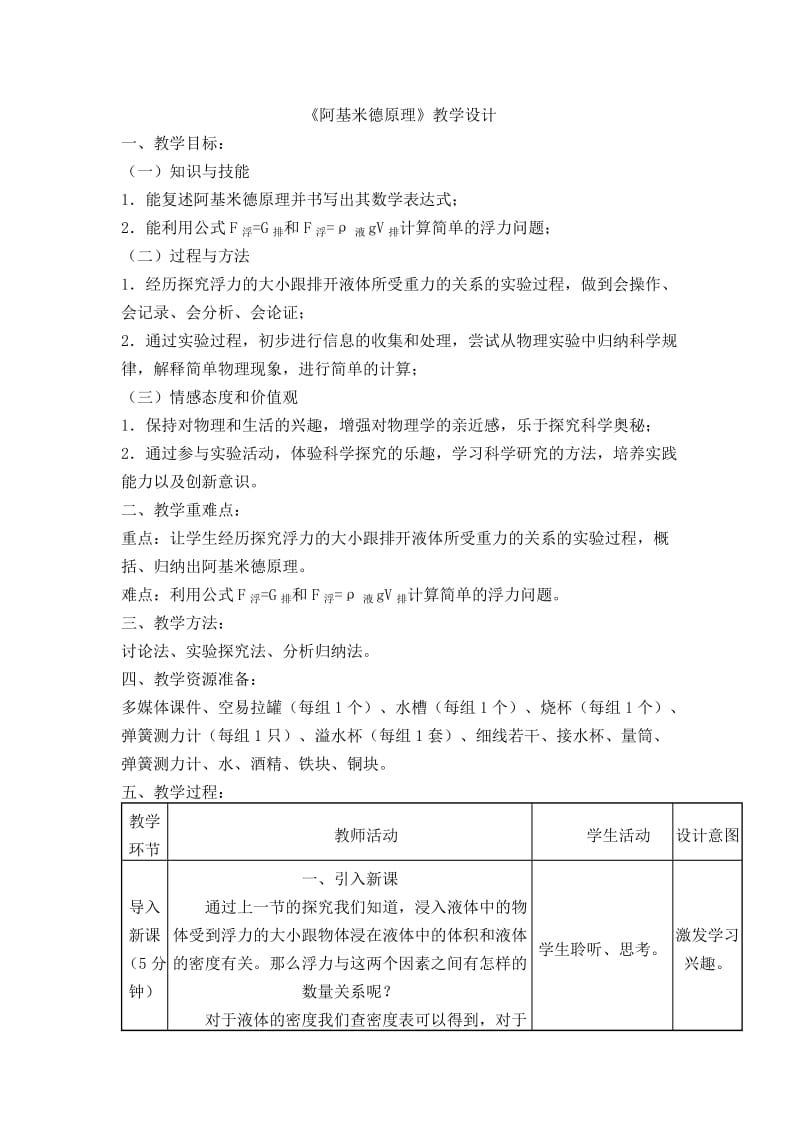 人教版八年级物理下册教案10.2阿基米德原理.docx_第1页