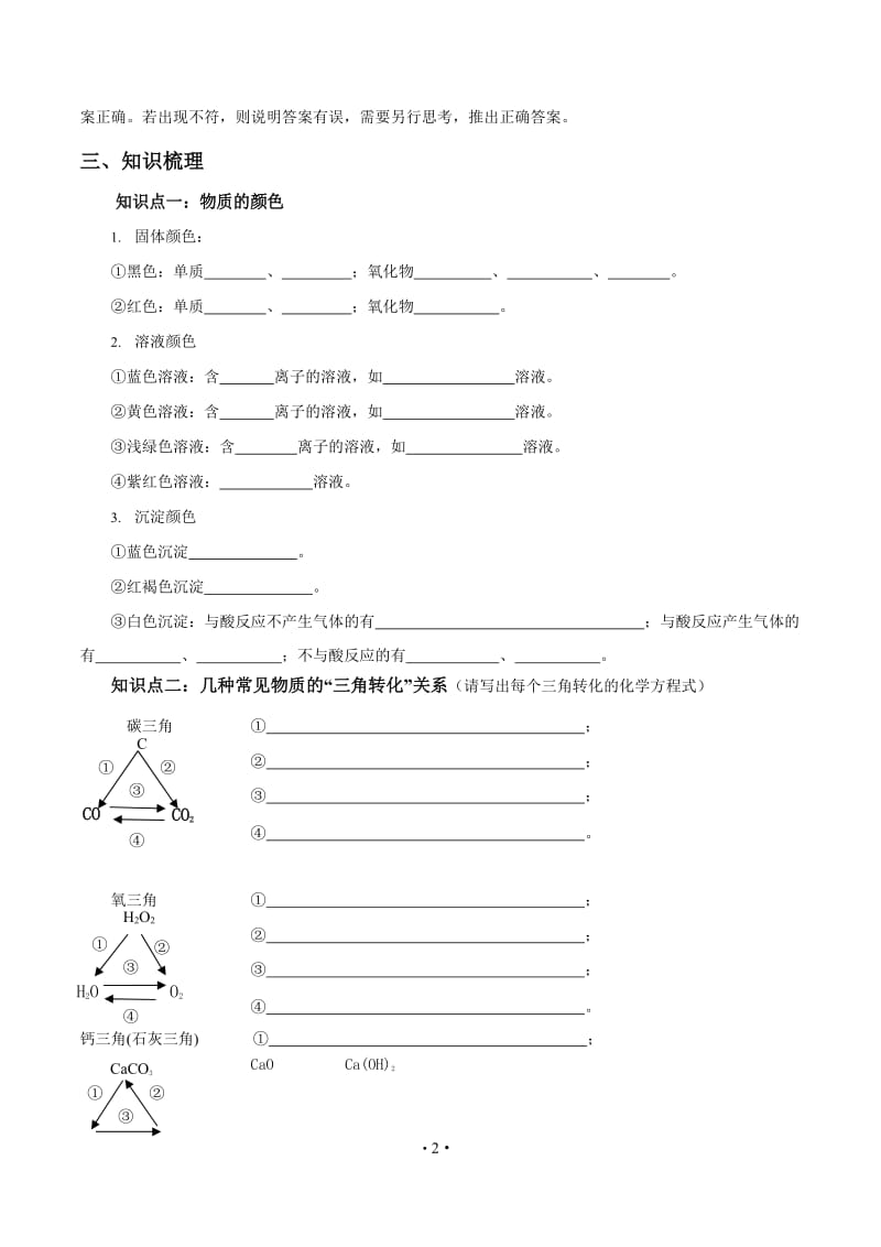 专题五 物质的转化与推断-中考化学专题复习导学案.docx_第2页