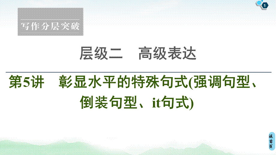 2021-层级2-第5讲-彰显水平的特殊句式(强调句型、倒装句型、it句式).ppt_第1页