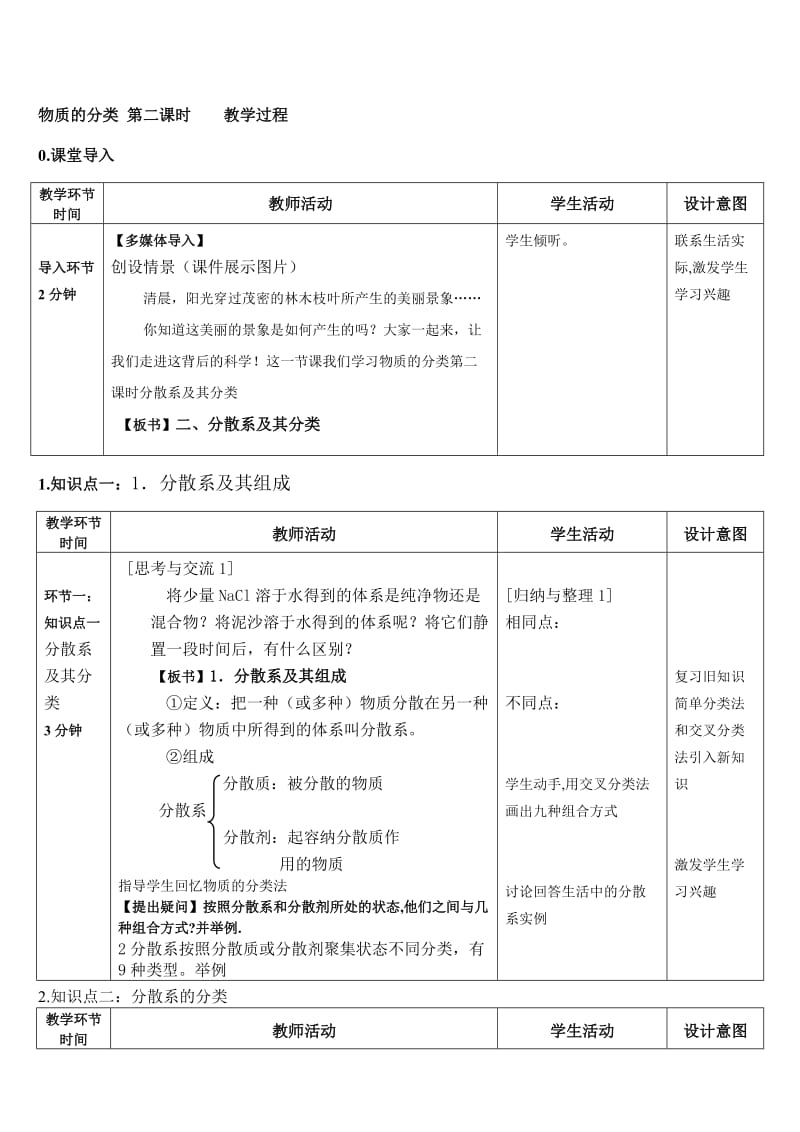 物质的分类教学设计(第2课时).doc_第1页