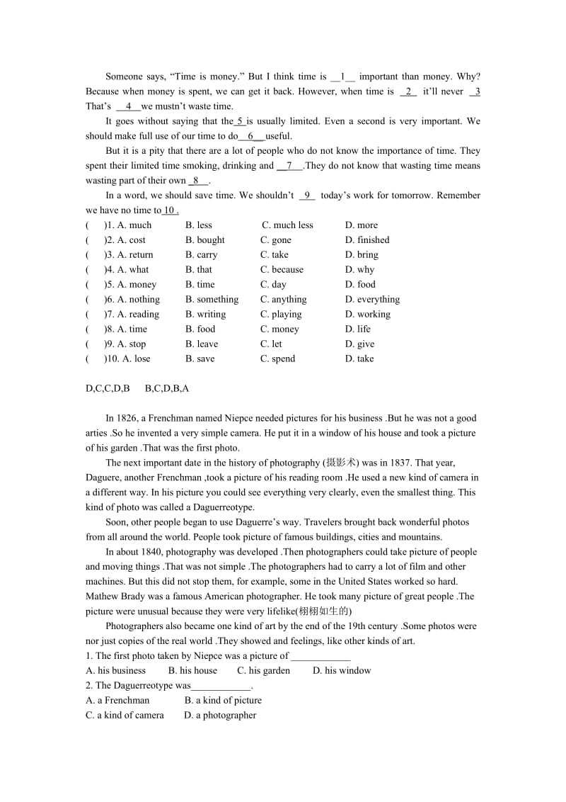 初中英语中考阅读理解 (2).doc_第1页
