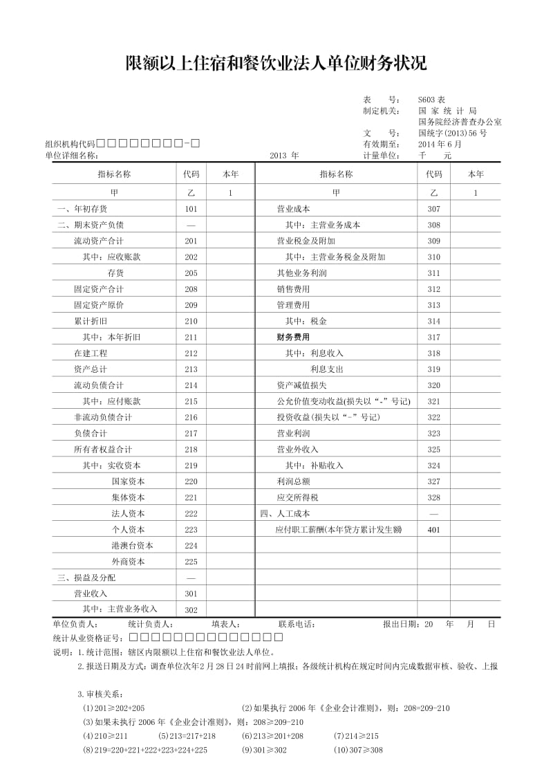 住宿和餐饮业报表.doc_第1页