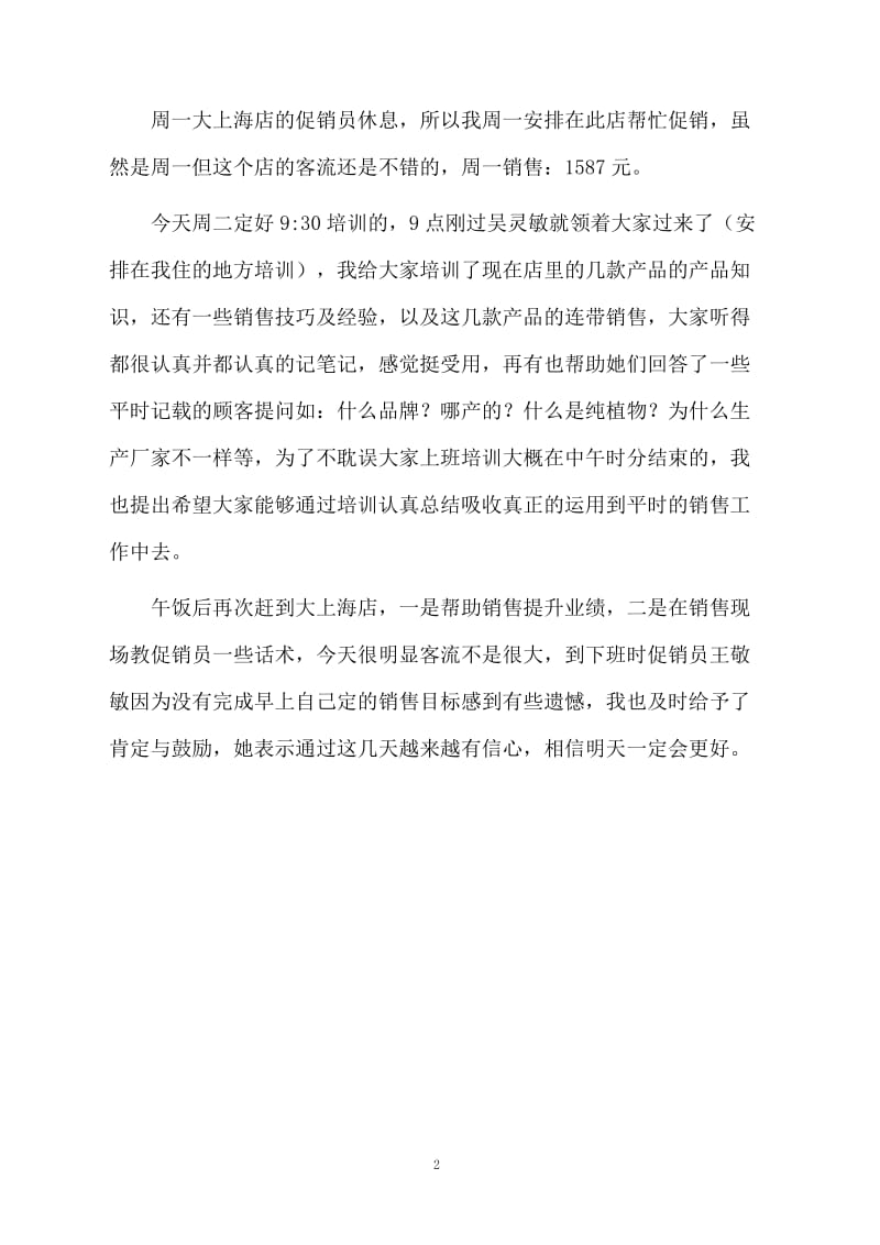 关于促销员销售工作总结范文.docx_第2页