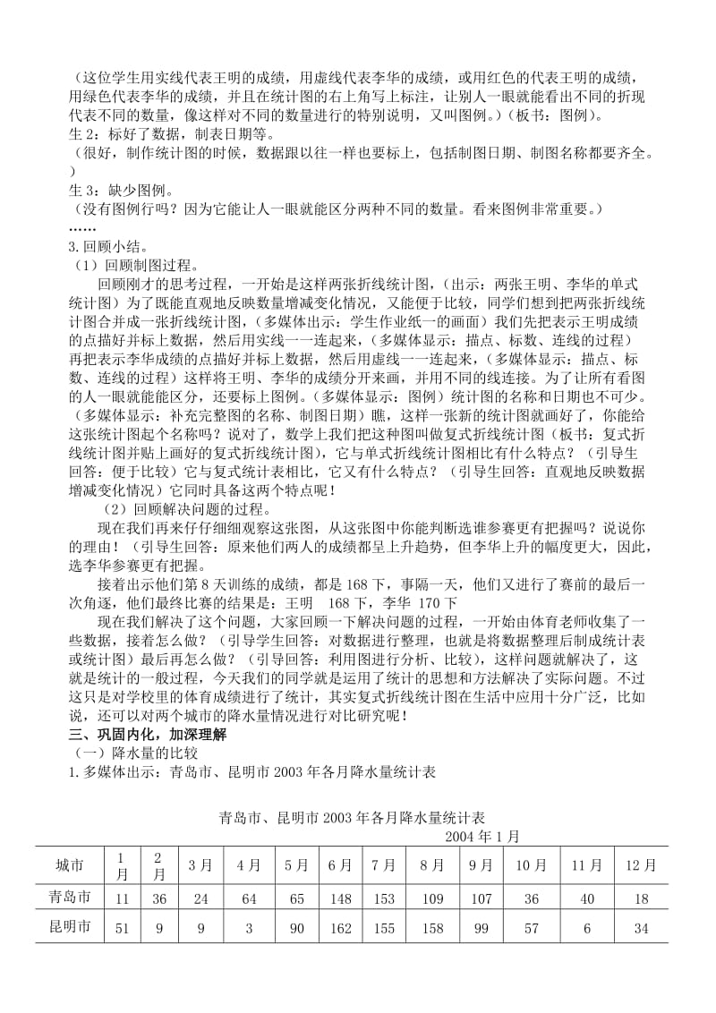 《复式折线统计图》教案设计.doc_第2页