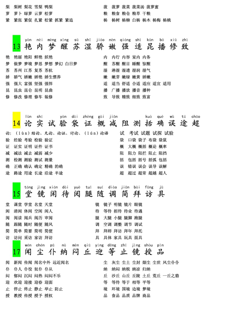 人教版三年级语文上册生字表二拼音和生字[1].pdf_第3页