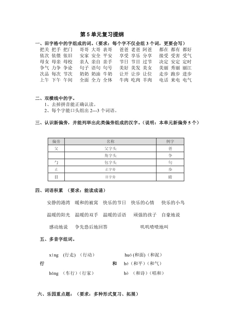 第5单元复习提纲.doc_第1页