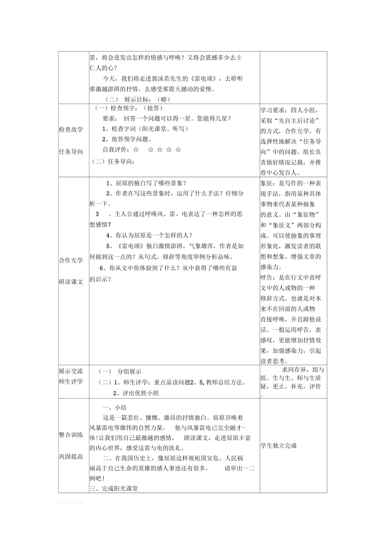 语文人教版八年级下册《雷电颂》导学案.docx_第2页