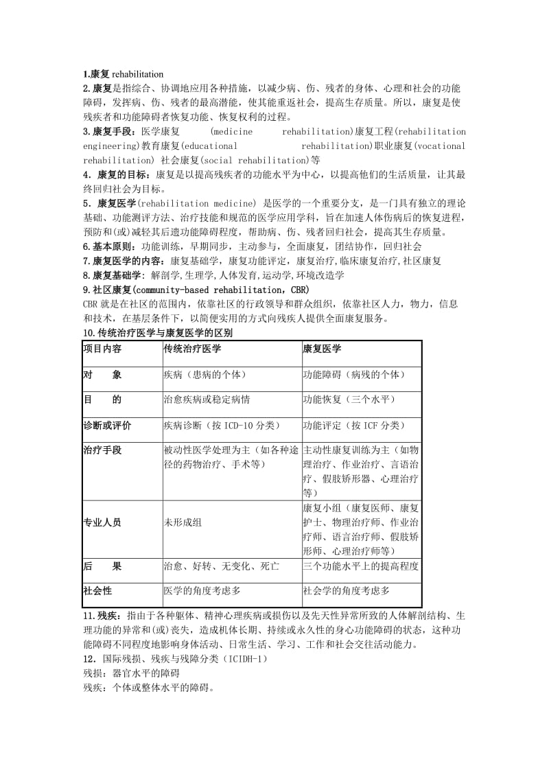 康复医学概论重点.doc_第1页