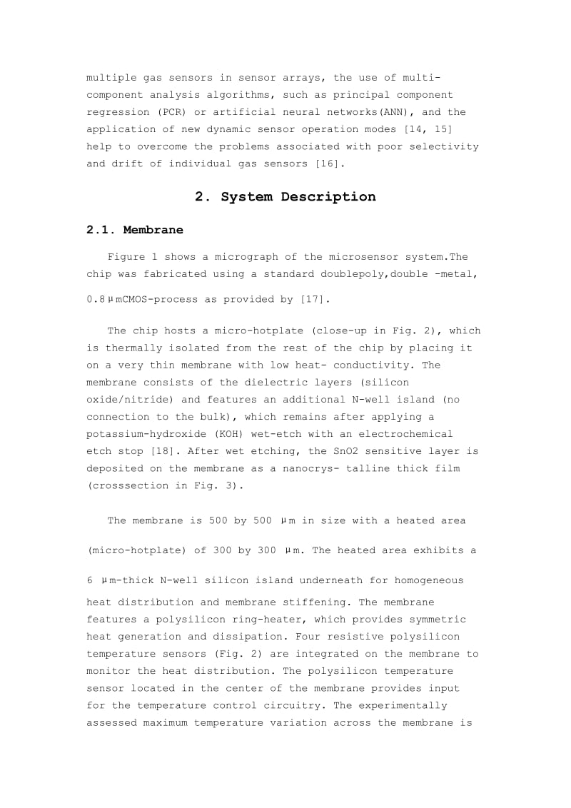 asmartsingle chipmicro hotplate basedgassensorsystemincmos technology 外文文献 本科论文.doc_第3页