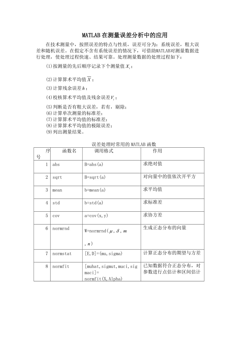 MATLAB在测量误差分析中的应用.doc_第1页